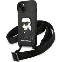 Karl Lagerfeld Karl Lagerfeld NFT Monogram Ikonik Patch - Etui iPhone 14 Plus (czarny)