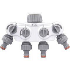 Bradas WHITE LINE Rozdzielacz 4-drożny SOLID z zaworami na kran 1" lub 3/4"
