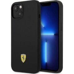 Ferrari Ferrari Silicone Metal Logo MagSafe - Etui iPhone 14 (czarny)