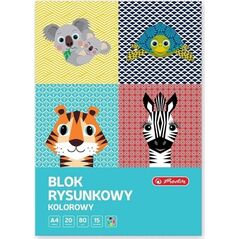 Herlitz Blok rysunkowy A4/20K kolor Cute Animals (10szt)