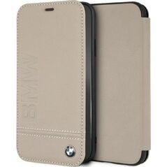 BMW Etui BMW BMFLBKI61LLST Apple iPhone XR book beżowy/taupe Logo Imprint