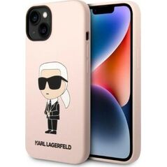 Karl Lagerfeld Etui Karl Lagerfeld KLHMP14MSNIKBCPApple iPhone 14 Plus hardcase różowy/pink Silicone Ikonik Magsafe
