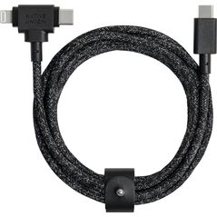 Kabel USB Native Union USB-C - USB-C + Lightning 1.8 m Czarny (BELT-CCL-COS-NP)