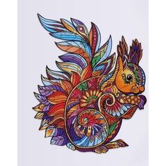 PuzzleOK Puzzle drewniane eko 47 Leśna wiewiórka A4