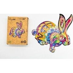 PuzzleOK Puzzle drewniane eko 60 Puszysty królik A4