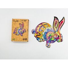 PuzzleOK Puzzle drewniane eko 121 Puszysty królik A3