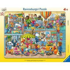 Ravensburger Ravensburger Childrens puzzle animal toy shop (35 pieces, frame puzzle)