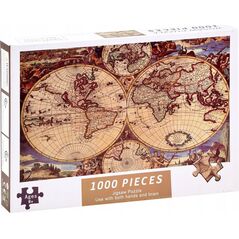 Jokomisiada Puzzle antyczna stara MAPA ŚWIATA 1000 ele ZA3963