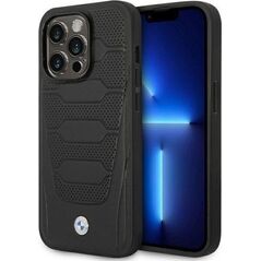 BMW Etui BMW BMHMP14X22RPSK Apple iPhone 14 Pro Max czarny/black Leather Seats Pattern MagSafe