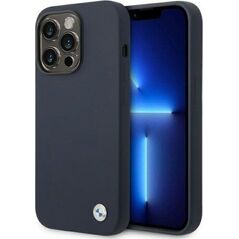 BMW Etui BMW BMHMP14XSILNA Apple iPhone 14 Pro Max granatowy/navy Silicone Metal Logo MagSafe