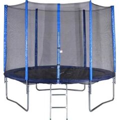 Trampolina Trampolina Ogrodowa Czarno-Niebieska z Siatką
