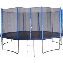 Trampolina Trampolina Czarno-Niebieska Ogrodowa Z Siatką