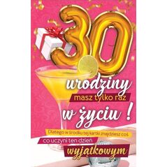 Yeku Karnet Urodzinowy 30 + naklejka