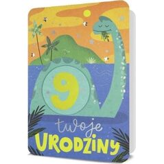 Pan Dragon Karnet B6 Urodziny (wymienne cyfry)