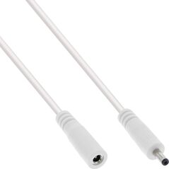 Kabel zasilający InLine InLine® DC extension cable, DC plug male/female 3.5x1.35mm, AWG 18, white, 5m
