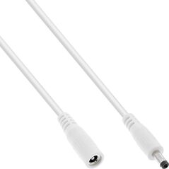 Kabel zasilający InLine InLine® DC extension cable, DC plug male/female 4.0x1.7mm, AWG 18, white, 5m