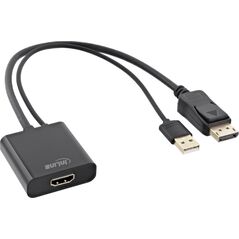 Kabel InLine DisplayPort - HDMI 0.3m czarny (17169P)