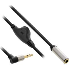 Kabel InLine Jack 3.5mm - Jack 3.5mm 0.25m czarny (99253C)