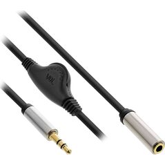 Kabel InLine Jack 3.5mm - Jack 3.5mm 0.25m czarny (99253B)