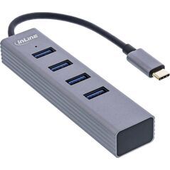 HUB USB InLine InLine® USB 3.2 Gen.1 Type C hub (4x USB-A 5Gbps), OTG, metal case