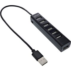 HUB USB InLine InLine® USB 2.0 7-Port Hub, Type-A male to 7x Type-A female, black