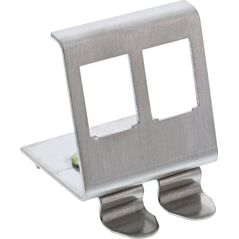 InLine InLine® Keystone Mounting for DIN rail, 2-port, metal