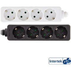 InLine InLine® Power Strip Type F German 4 Port + Child Safety Lock black 3m