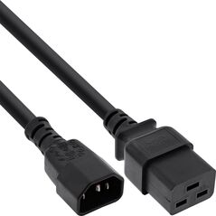 Kabel zasilający InLine InLine® Power adapter cable, IEC-60320 C14 to C19, 3x1,5mm², max. 10A, black, 1m