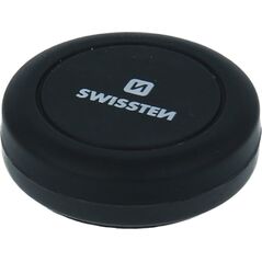 Swissten Uchwyt magnetyczny do telefonu lub GPS SWISSTEN do samochodu, S-Grip Dashboard M10, czarny, metal, z klejem, czarna, telefon