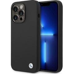 BMW BMW Liquid Silicone Case Metal Logo - Etui iPhone 14 Pro Max (Czarny)