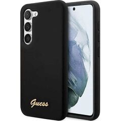Guess Guess Silicone Script Metal Logo - Etui Samsung Galaxy S23 (czarny)
