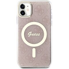Guess Etui Guess GUHMN61H4STP Apple iPhone 11 różowy/pink hardcase 4G MagSafe