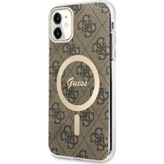 Guess Etui Guess GUHMN61H4STW Apple iPhone 11 brązowy/brown hardcase 4G MagSafe