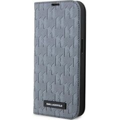 Karl Lagerfeld Etui Karl Lagerfeld KLBKP14XSAKLHPG Apple iPhone 14 Pro Max bookcase srebrny/silver Saffiano Monogram