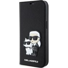 Karl Lagerfeld Etui Karl Lagerfeld KLBKP14XSANKCPK Apple iPhone 14 Pro Max bookcase czarny/black Saffiano Karl & Choupette
