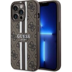 Guess Etui Guess GUHMP13LP4RPSW Apple iPhone 13/13 Pro brązowy/brown hardcase 4G Printed Stripes MagSafe