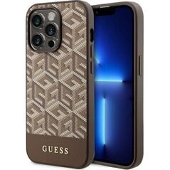 Guess Etui Guess GUHMP14LHGCFSEW Apple iPhone 14 Pro brązowy/brown hard case GCube Stripes MagSafe