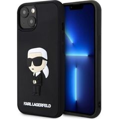Karl Lagerfeld Etui Karl Lagerfeld KLHCP14M3DRKINK Apple iPhone 14 Plus czarny/black hardcase Rubber Ikonik 3D