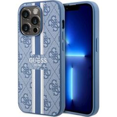 Guess Etui Guess GUHMP14LP4RPSB Apple iPhone 14 Pro niebieski/blue hardcase 4G Printed Stripes MagSafe