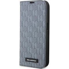 Karl Lagerfeld Etui Karl Lagerfeld KLBKP14LSAKLHPG Apple iPhone 14 Pro bookcase srebrny/silver Saffiano Monogram
