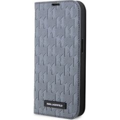 Karl Lagerfeld Etui Karl Lagerfeld KLBKP14SSAKLHPG Apple iPhone 14 bookcase srebrny/silver Saffiano Monogram