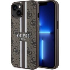 Guess Etui Guess GUHMP14SP4RPSW Apple iPhone 14 brązowy/brown hardcase 4G Printed Stripes MagSafe
