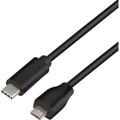 Kabel USB LogiLink LogiLink USB 2.0 Kabel, C/M zu Micro-USB/M 1,00m schwarz