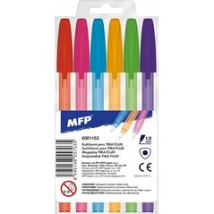 MFP paper długopis Tika 107 Fluo - zestaw 6 kolorów 6001153