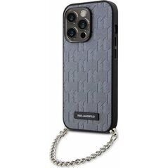 Karl Lagerfeld Etui Karl Lagerfeld KLHCP14XSACKLHPG Apple iPhone 14 Pro Max srebrny/silver hardcase Saffiano Monogram Chain