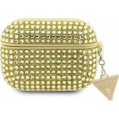 Guess Oryginalne Etui APPLE AIRPODS PRO 2 Guess Hardcase Rhinestone Triangle (GUAP2HDGTPD) złote