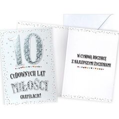 KUKARTKA KARNET V 10 ROCZNICA SLUBU V-079