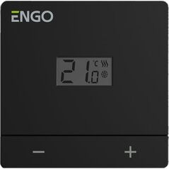 Engo Przewodowy regulator temperatury, czarny zasilanie sieciowe 230V EASY230B