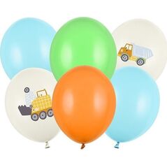 Party Deco BALONY 30CM POJAZDY BUDOWLANE