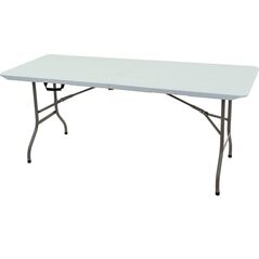 Saska Garden STÓŁ CATERINGOWY BANKIETOWY SKŁADANY W WALIZKĘ 180X70CM MAX.120KG Kolor: Biały